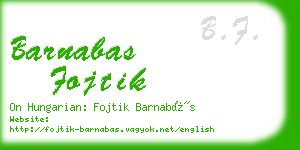 barnabas fojtik business card